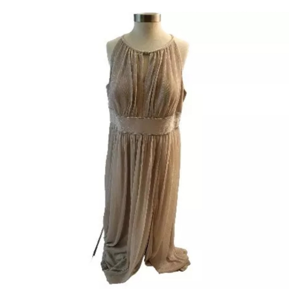 Oleg Cassini Formal Dress Size 18W Blush Nude